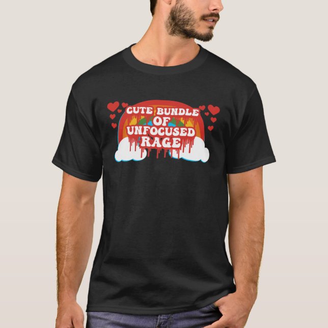 Camiseta Bundle Of Unfocused Rage Rainbow Clouds Hearts Pas (Frente)