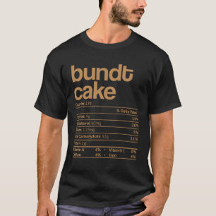 Camiseta Bundt cake Nutrition Facts Graças Natal