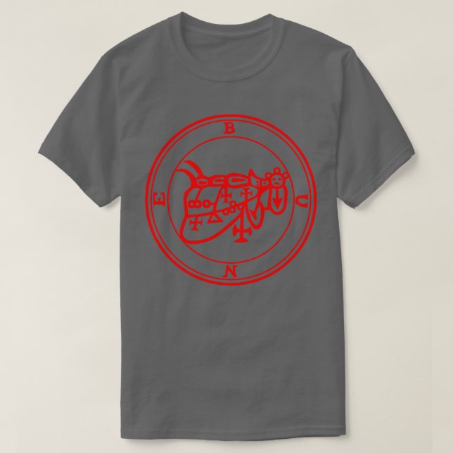 Camiseta Bune Ars Goetia Sigil Red (Frente do Design)