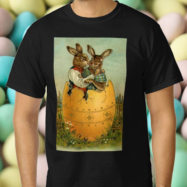 Camiseta Bunnies em um Ovo Dourado, Páscoa vitoriana veneno (Criador carregado)