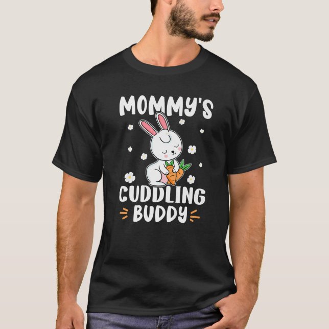 Camiseta Bunnies Mamãe Cudling Buddy (Frente)
