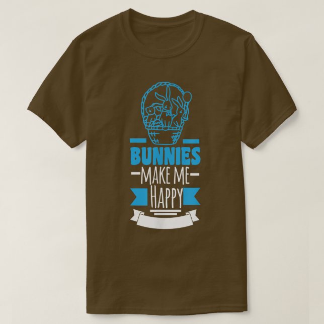 Camiseta Bunnies Me Faz Feliz (Frente do Design)