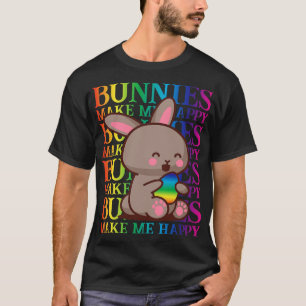 Camiseta Bunnies me fazem felz pascoa