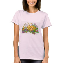 Bunnies Springtime em Campo de Flores