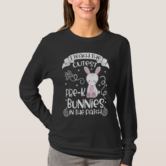 Camiseta Bunnies  Women Pre K Teacher  Easter Day (Frente)