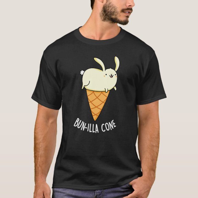 Camiseta Bunnilla Cone Funny Bunny Vanilla Dark BG (Frente)
