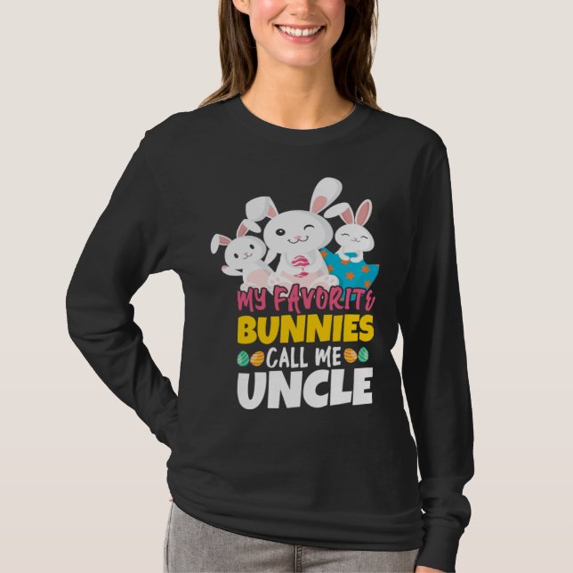 Camiseta Bunny Call Me Uncle Happy Easter Sunday Egg Easter (Frente)