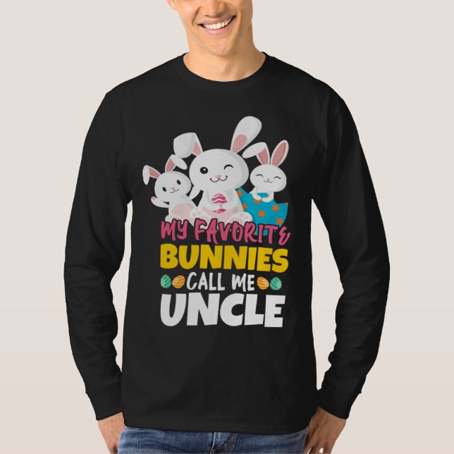 Camiseta Bunny Call Me Uncle Happy Easter Sunday Egg Easter (Frente)