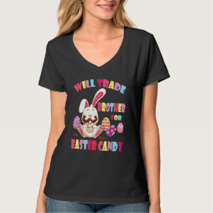 Camiseta Bunny Coma Ovos De Chocolate Comercializarão Irmão