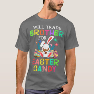 Camiseta Bunny Coma Ovos De Chocolate Comercializarão Irmão