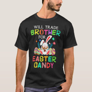 Camiseta Bunny Coma Ovos De Chocolate Comercializarão Irmão