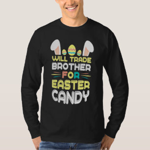 Camiseta Bunny Coma Ovos De Chocolate Comercializarão Irmão