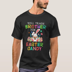 Camiseta Bunny Coma Ovos De Chocolate Comercializarão Irmão