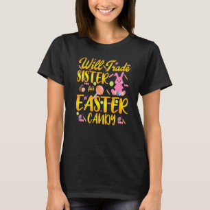 Camiseta Bunny Coma Ovos De Chocolate Trocam Irmã Por Eas