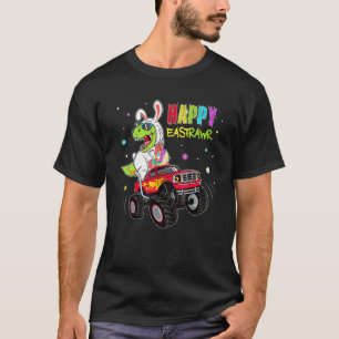 Camiseta Bunny Dinosaur T Rex Monster Truck Happy Ea