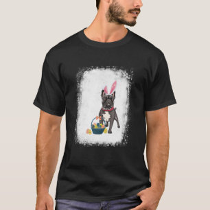 Camiseta Bunny Ears Bulldog Francês Cute Dogue Coelho
