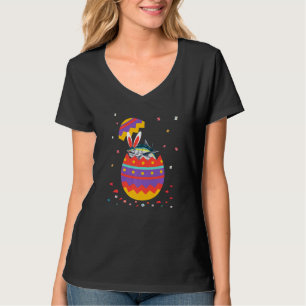 Camiseta Bunny Ears Ovos Figurino Dia da Páscoa Bonita Fi
