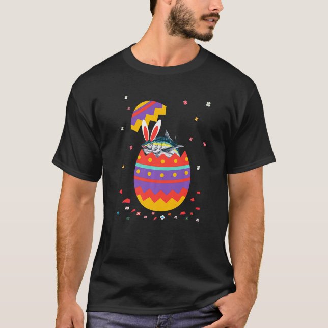 Camiseta Bunny Ears Ovos Figurino Dia da Páscoa Bonita Fi (Frente)