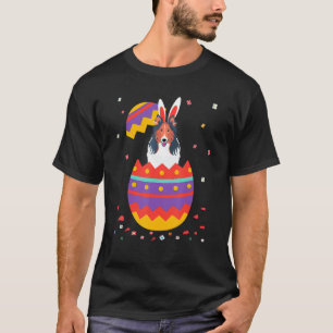 Camiseta Bunny Ears Ovos Figurino Páscoa Dia Gráfico Rough 