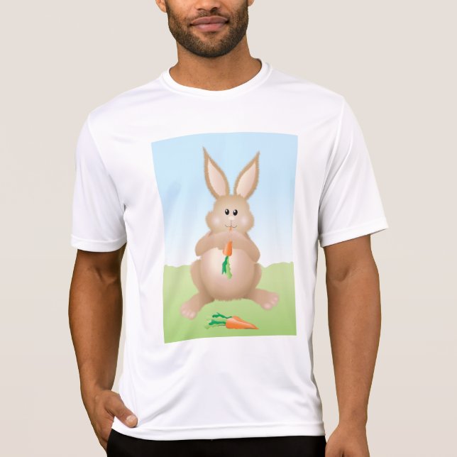 Camiseta Bunny Eating Carrot Adorable Rabbit (Frente)