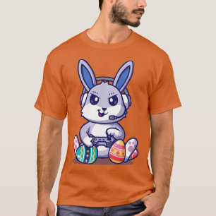 Camiseta Bunny Egg Engraçado Cony Boy joga vídeo Jogo Jogo 
