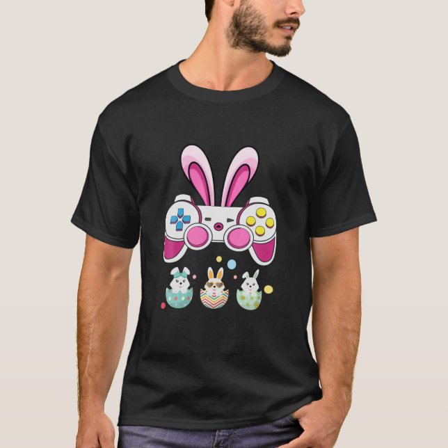 Camiseta Bunny Gaming Controller Vídeo Game Lover Gamer Eas (Frente)