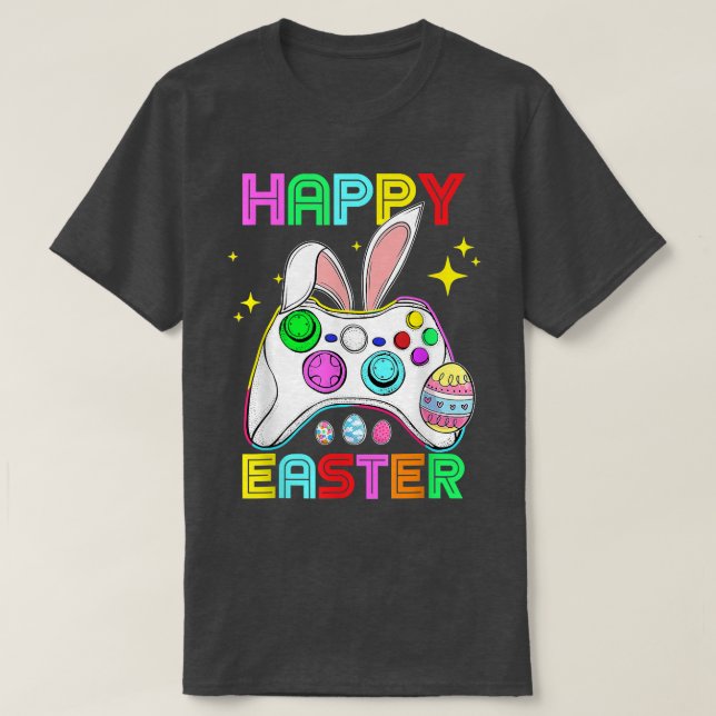 Camiseta Bunny Gaming Controller Vídeo Game Lover Gamer Eas (Frente do Design)