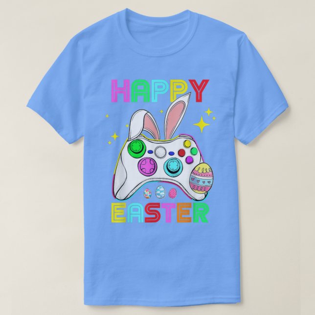 Camiseta Bunny Gaming Controller Vídeo Game Lover Gamer Eas (Frente do Design)
