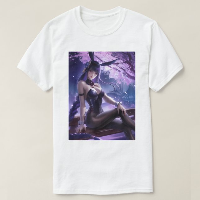 Camiseta Bunny Girl Raiden Shogun 130 (Frente do Design)