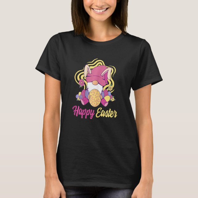 Camiseta Bunny Gnome Easter Egg Happy Easter Outfit Easter  (Frente)