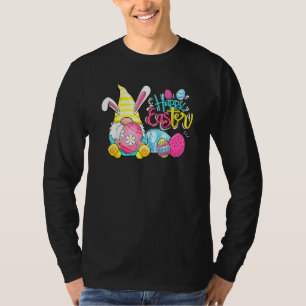 Camiseta Bunny Gnome Rabbit Ovos Caçando Felz pascoa Dia F