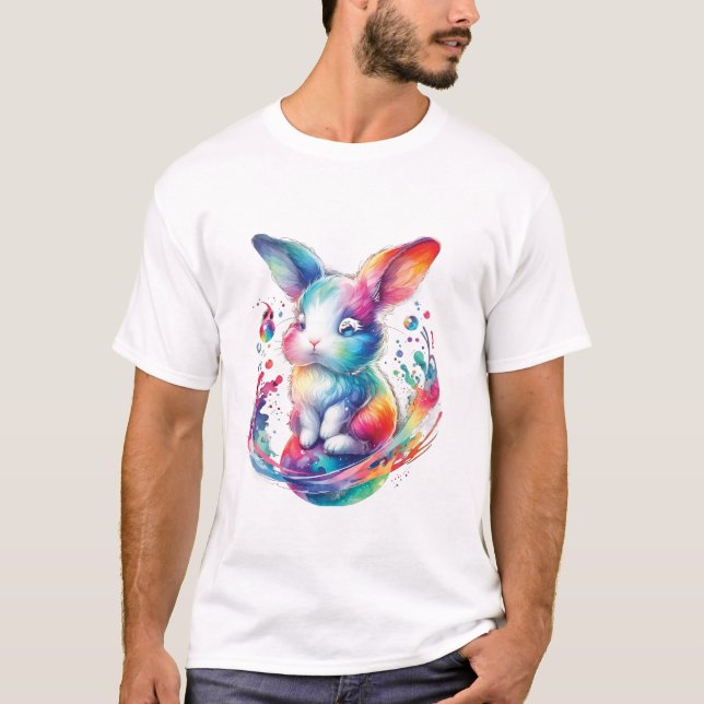Camiseta Bunny Happy Easter Spring (Frente)
