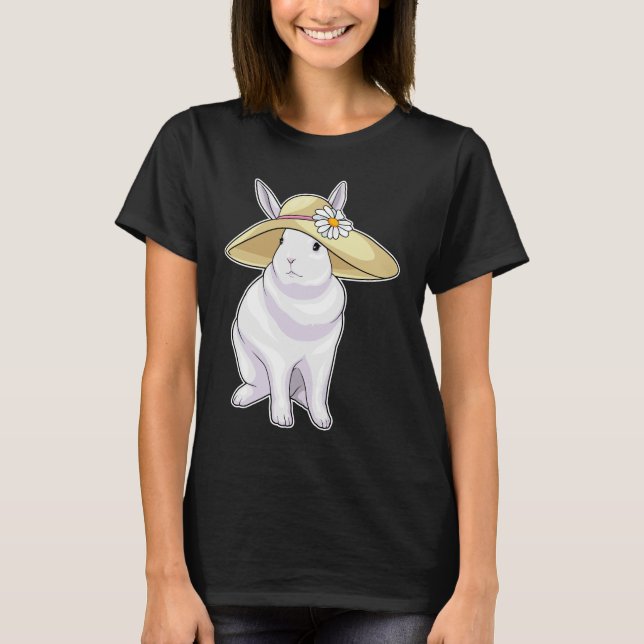 Camiseta Bunny Hat Flower (Frente)