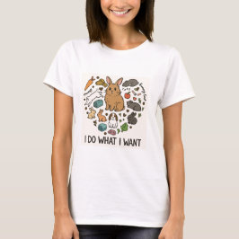 Camiseta Bunny "I Do What I Want" Tote Bag –Funny Rabbit