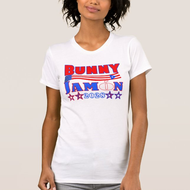 Camiseta bunny jamon 2028 womens tee (Frente)