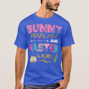 Camiseta Bunny Kisses E Páscoa Desejam Férias Engraçadas