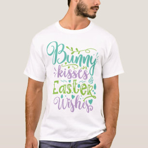 Camiseta Bunny Kisses E Páscoa Wish