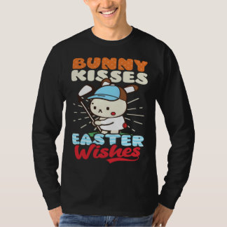 Camiseta Bunny Kisses Easter Wishes Golf Easter