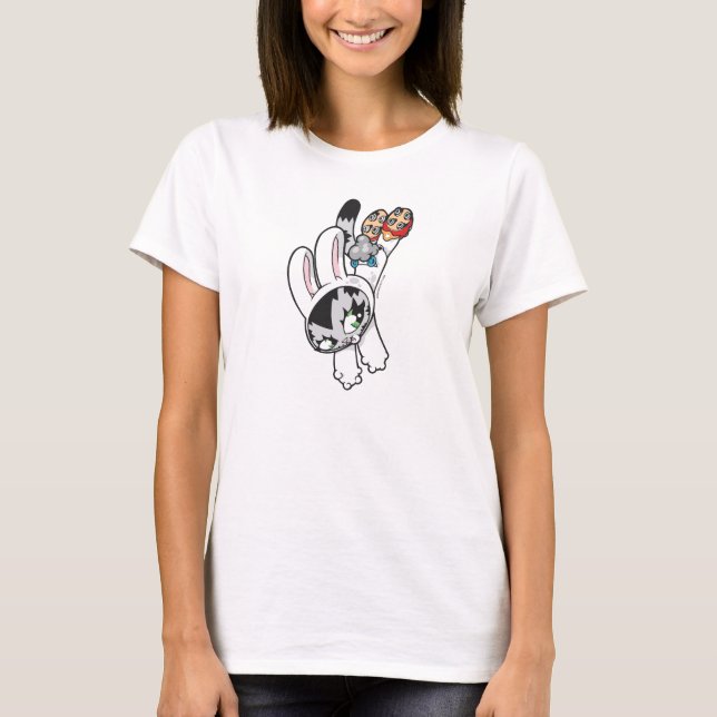 Camiseta Bunny Kitty Leap (Frente)