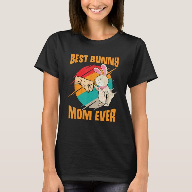 Camiseta Bunny mama best bunny mum hoppy bunny (Frente)