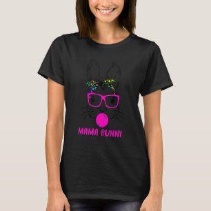 Camiseta Bunny Mama Páscoa Dia Bonito Rosto Coelhinho