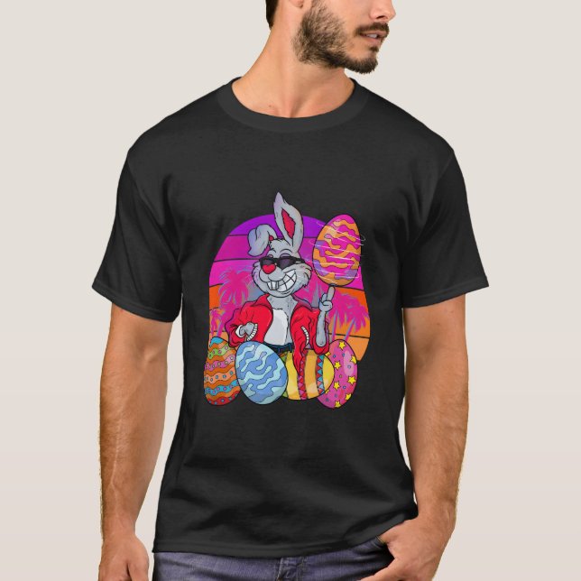 Camiseta Bunny Miami Rabbit Pet Easter Eggs Animal (Frente)