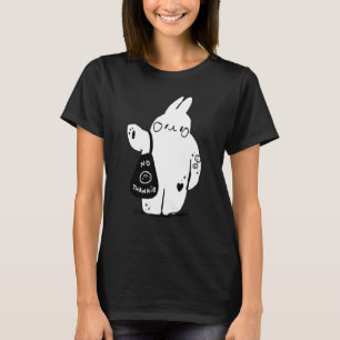 Camiseta Bunny No Thankey Animais Bonitos Black And White R