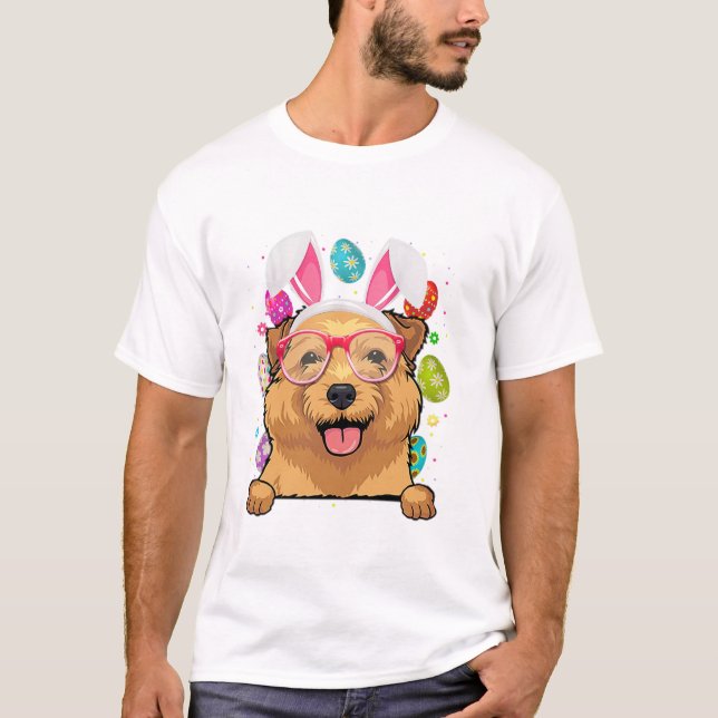 Camiseta Bunny Norfolk Terrier Dog (Frente)