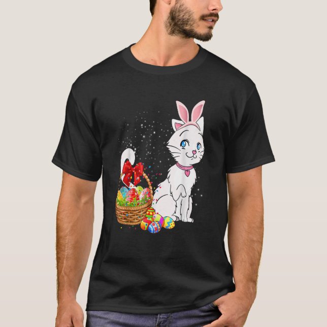 Camiseta Bunny Ovos Costume Mens Mulheres Crianças Bonitas  (Frente)