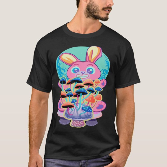 Camiseta Bunny Pastel Goth And Mushrooms (Frente)