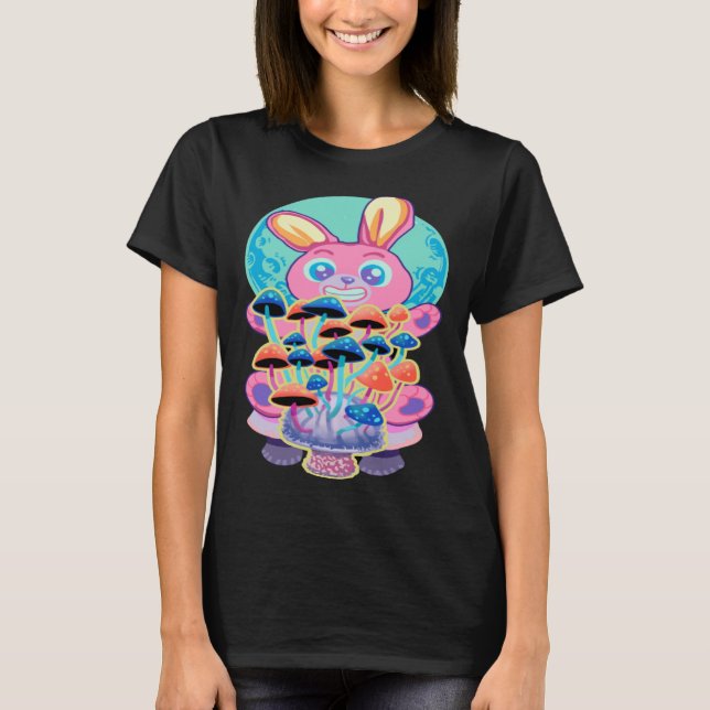 Camiseta Bunny Pastel Goth And Mushrooms (Frente)