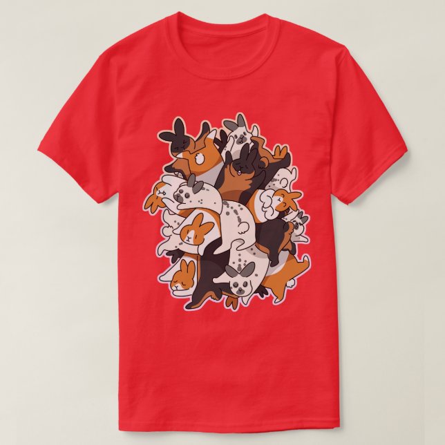 Camiseta Bunny Pile (Frente do Design)