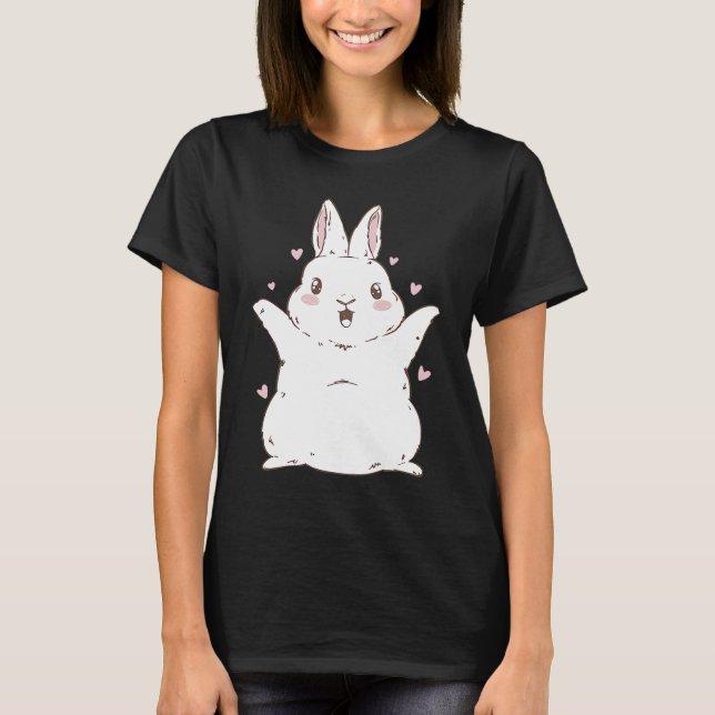 Camiseta Bunny Rabbit Christmas New Year cute (Frente)