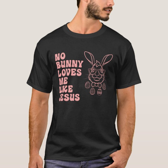 Camiseta Bunny Rabbit Eggs Hunting Happy Easter Day Cute Ma (Frente)